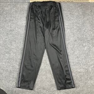 Aeroline Track Pants Mens Medium Black Athletic Stripe Workout Joggers